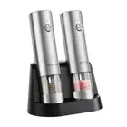 Electric Salt and Pepper Grinder Set Stainless Steel Spice Grinder Automatic Pep