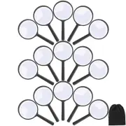 Elcoho 15 Pack Handheld Magnifier Plastic Magnifying Glass for Reading Jewelr...