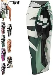 [HUIQINGLI] Thneed Beach Wrap Pants, Women Tie Front and Back, Cover Up Pant for Swimwear, Breathable Chiffon Skirt