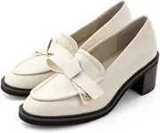 RANDA(ランダ) PH35124 Women's Loafer, Ribbon Design, Volume Loafer