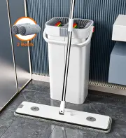 Joybos® Home Cleaning Flat Floor Mop and Bucket with Wringer Set With 2 Refills