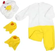 [CATIEBYE] Adorable Plush Chicken Baby Girl Photoshoot Outfit Warm Hat Easy Wear Design for Little Ones