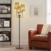 Clora Boho Floor Lamp 3-Light Farmhouse Standing Tall Lamp Bedroom Home Decor