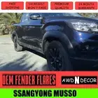 FENDER FLARES WHEEL ARCH FOR SSANGYONG MUSSO 2021 OEM MATTE BLACK