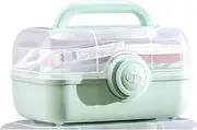 MXCELL Portable Plastic First Aid Box Empty, 3-Layer Medicine Container Family Safety Emergency Storage with Portable Pill Case, Medical Organizer for Travel, Car, Home, Camping, Office