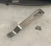 Satin Titanium Deep Pocket Clip For Knafs Lander Knife Folder