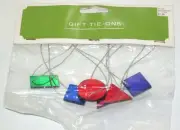 METALLIC GEOMETRIC SHAPE GIFT TIE ONS DECORATIONS CRAFTS DEAL/3 PACKS OF 6