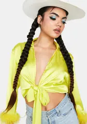 Roughing It Tie Front Top