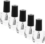 Gogogmee Refillable Glass Containers Monomer Container Empty Nail Polish Bottles With Brush Nail Gel Cuticle Oil Container Bulk Nail Glue, As shown, medio