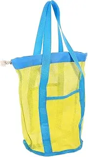 UPKOCH Beach Storage Mesh Bag Portable Drawstring Beach Bag and Lake Hollow Design for Sand Digging Tools and Gardening Accessories