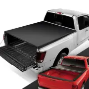 Fit 04-15 Nissan Titan Fleetside 5'7" Short Bed Vinyl Soft Roll Up Tonneau Cover