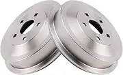 TRQ Rear Brake Drum Set Compatible with 2004-2009 Chrysler
