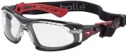 SAFETY SPECS, RUSH PLUS, W/STRAP & FOAM SEAL, CLEAR LENS, BOLLE