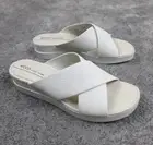 ECCO Touch Plateau Platform Criss Cross Slide Sandals Womens Sz 10 10.5 EU 41