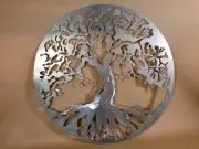 Decorative Tree of Life Plasma Cut Metal Wall Art Hanging Home Decor