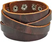 [Original Tribe] Coolla Leather Cuff Women Leather Bracelet, Men Leather Bracelet, Wide Belt Bracelet Sl2487