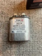 10 UF/MFD Titan Oval Run Capacitor 370/440 Volts Oil Filled