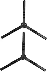 Totority 2Pcs Gas Tank Tripod Rack Black Folding Stabilizer for Camping Stoves Portable and Lightweight Stove Stand for Uneven Ground Durable Design