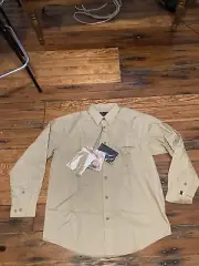 5.11 Tactical Taclite Pro Shirt Large Long Sleeve Pockets Tan Vented W Wallet