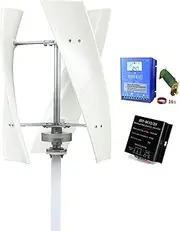 AISINILALAO 12000W 3 Blades Wind Turbine Generator 48V Wind Power Generator with MPPT Controller Auto Adjust Windward for Home Farm Street Use (White)