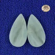 EA19542# 1 Pair Natural genuine Gemstone matched Amazonite earrings Cab