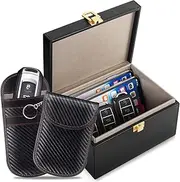 CDC DIGI Keyless Signal Blocker Box, Large RFID Shielding Faraday Box With 2 Pouches, Anti-Theft Car Accessory