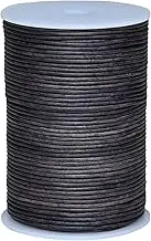 Cords Essentials Round Genuine Leather String Cord Rope for Jewelry Making Necklaces Bracelets Kumihimo Braiding Wraps Crafts and Hobby Projects (Distressed Gray 2.0 MM)