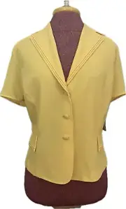 J. Taylor Women's Blazer Jacket Yellow Size 18