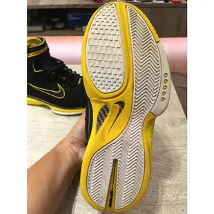 Nike ZOOM Huarache 2k4 Kobe 籃球鞋 黑黃配色 US8 八成新