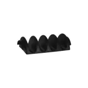 Coney Island Taco Holder / Stand PP Black - 4 Compartment