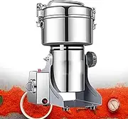 High-Speed Spice Herb Grinder Commercial Superfine Machine Dry Cereals PulverizerStainless Steel Grain Grinder Mill Powder Machine Swing Type Commercial Electric Grain Mill Grinder,800g