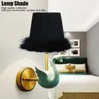 (Green)6Pcs Fabric Lampshade Innovative Feather Chandelier Pendant Lamp Cover AU
