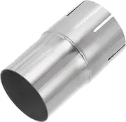 X AUTOHAUX 2.25"OD to 2.35"OD Mandrel Exhaust Bend Elbow Concentric Reducer T304 Stainless Steel Pipe Adapter 4 Inch Length Silver Tone
