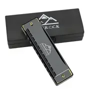 Blues Harmonica Mouth Organ 10 Hole C Key with Case Diatonic Harmonica for Pr...