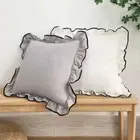 Cotton Flounce Throw Pillowcase INS Style Cushion Cover Sofa/Bed