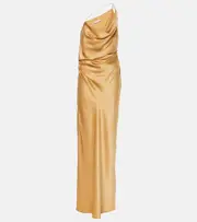 [The Sei] The Sei One-shoulder silk satin gown AU 12 yellow