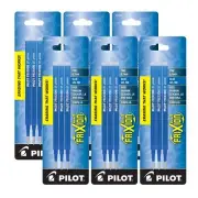 Pilot FriXion Gel Ink Refill 6 Pack Blue Ink Erasable Fine Point 18 Total