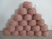 NEW Chenille Feel Dusty Pink Yarn Lot of 21 Lion Brand??