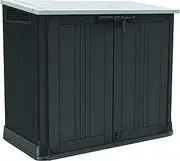 [Keter] Store-It-Out Prime 4.3 x 3.7 ft. Outdoor Resin Storage Shed with Easy Lift Hinges, Perfect for Yard Tools, Pool Floats and Garden Accessories, Black
