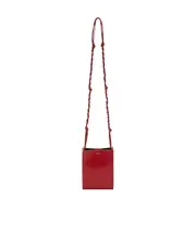 Jil Sander Tangle Small Logo Embossed Crossbody Bag One size cedar red