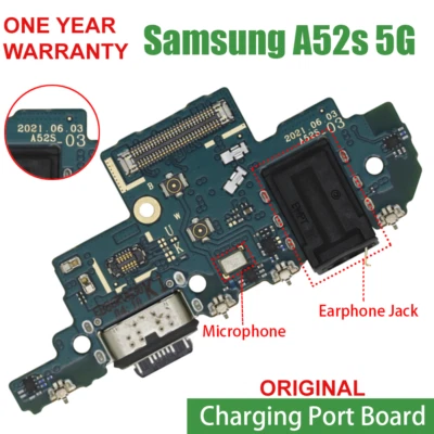Original Samsung Galaxy A52s 5G Charging Port Connector Flex+Audio Jack Board