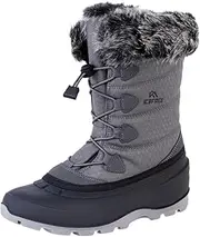 [ICEFACE] Waterproof Snow Boot Women with Quilted Nylon Fabric and Plush Lining for Ultimate Warmth and Comfort Stylish and Functional Winter Footwear Perfect for Snowy Days and Cold Weather Activitie