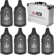 Football Soccer Referee Mesh Bluetooth Intercom Headset 6 Pack with Case