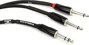 ROLAND Insert Cable - 5ft - 6.5mm Stereo TRS Jack to 2 x 6.5mm Mono Jack (RCC-5-TR28V2)