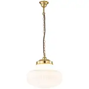 Preston Lighting Brass Pendants Lights Art Deco Chain Retro Period
