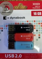 Dynabook JumpDrive SM02 USB 2.0 Flash Drive 16GB - Pack of 3, High Speed