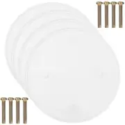 4 Pcs Covering Plates Round Office Ceiling Wall Hole Blank-up Fixture Outlet