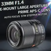 VILTROX 33mm F1.4 STM APS-C Auto Focus Prime Lens for Sony E-mount Camera A6500