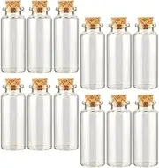 Ciieeo 12pcs Mini Glass Bottles with Cork Stoppers Vials for DIY Crafts and Decoration Wedding Couples Safe and Storage