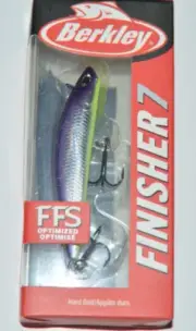 berkley finisher 7 FFS forward facing sonar minnow sinking 2.75" purple slime